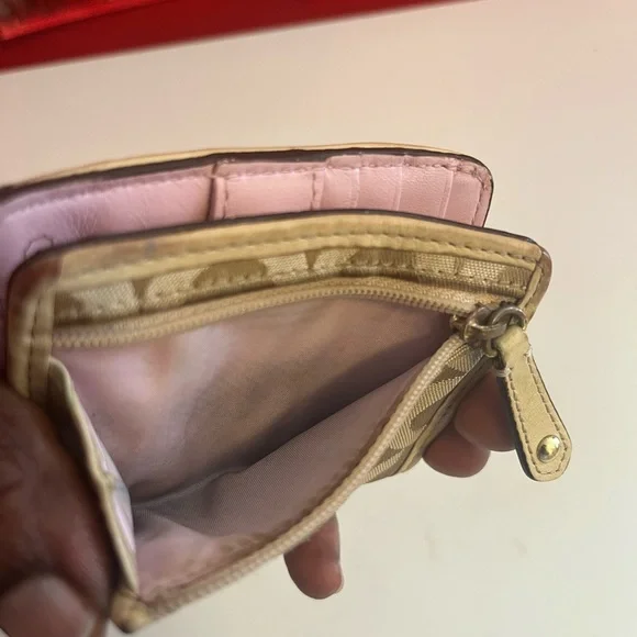 Preowned Coach Tan Wallet with Gold Accents - Picture 8 of 8